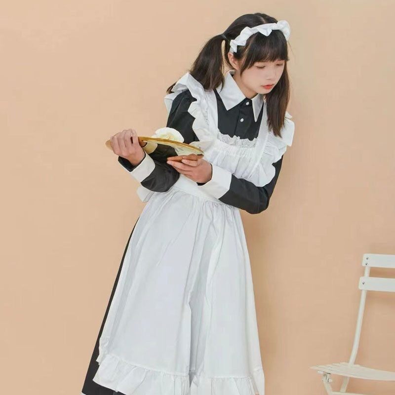黑白传统女佣长裙 女仆装 连衣裙 拍照可用